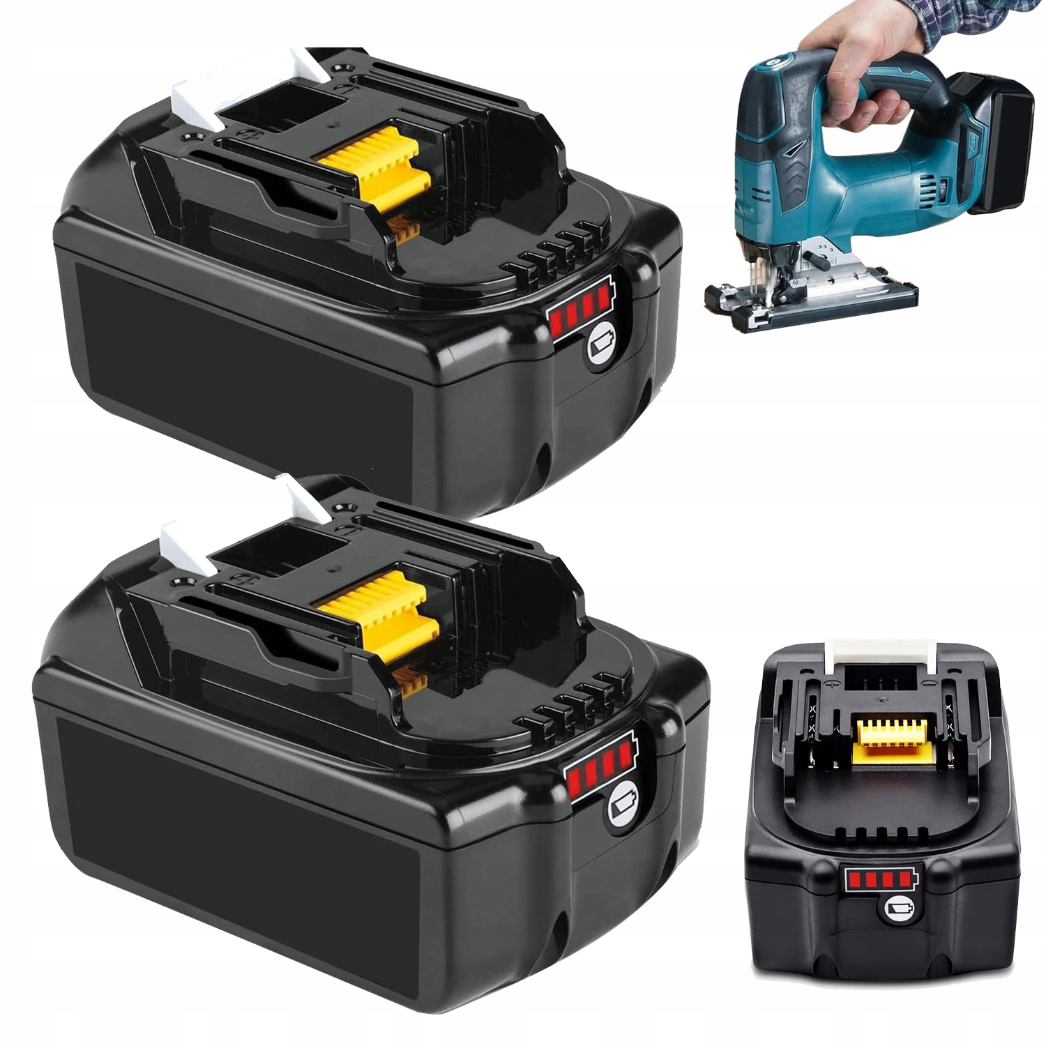2x Akumulátor Baterie Pro Ma--kita BL1850 BL1860B BL1855 18V 5AH Li-Ion