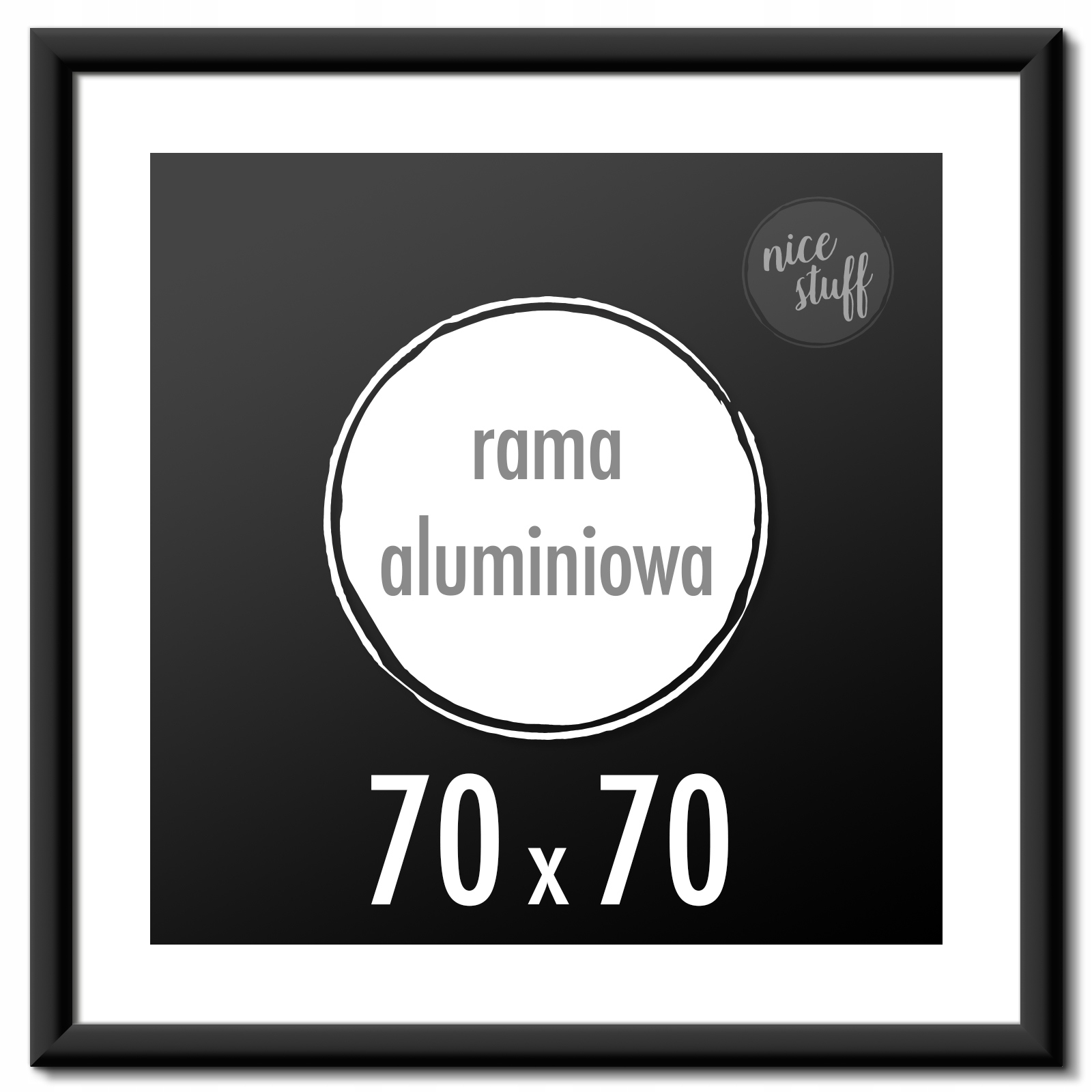 Rámeček Na Fotografie 70x70 Rámečky na fotografie čtvercové velké černé hliníkové