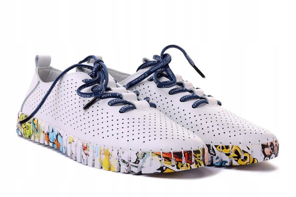 Półbuty damskie ARTIKER RELAKS 52C1382 biało-n r37 Rozmiar 37