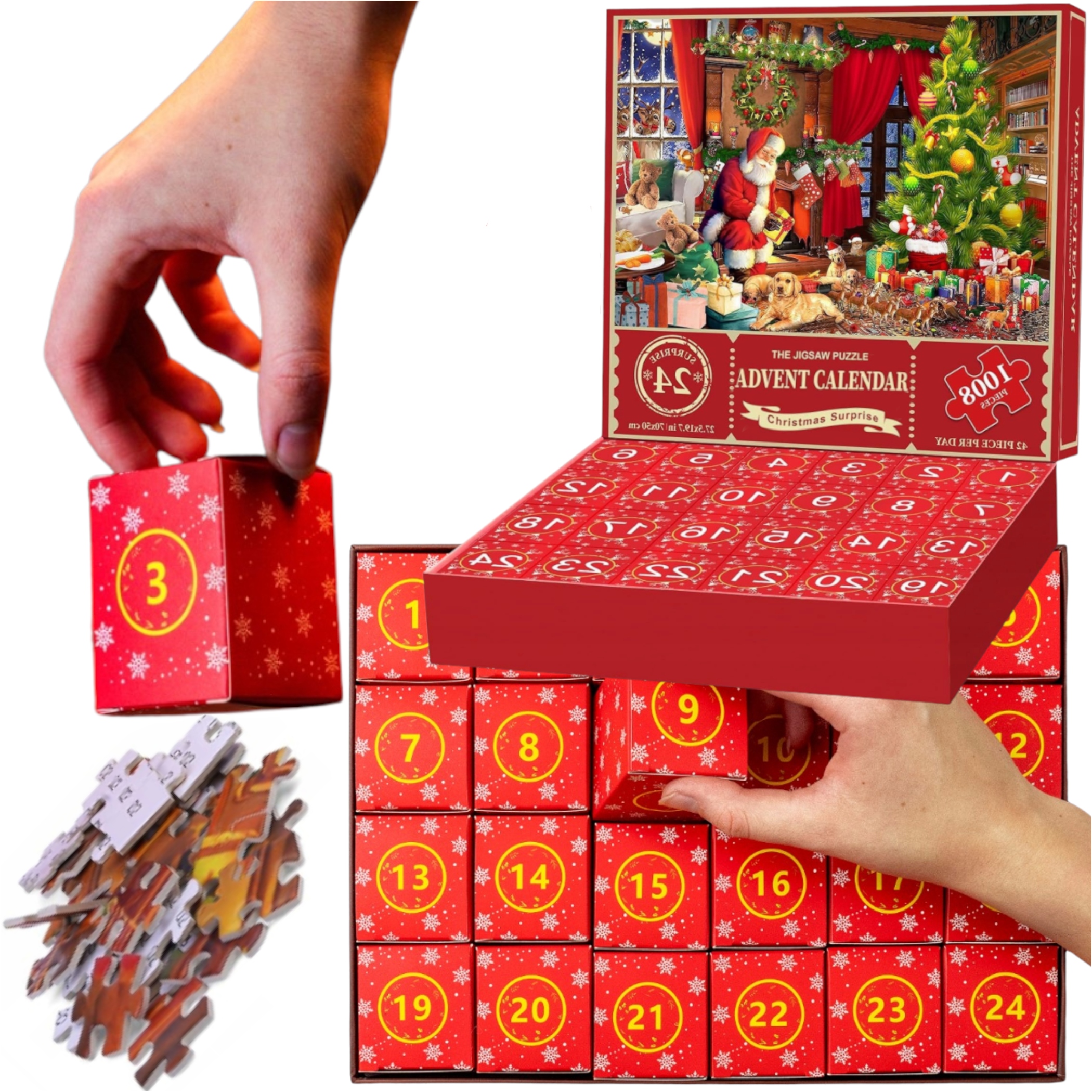 Rodinný Kalendář Pro Složení Vánočních Puzzle XXL