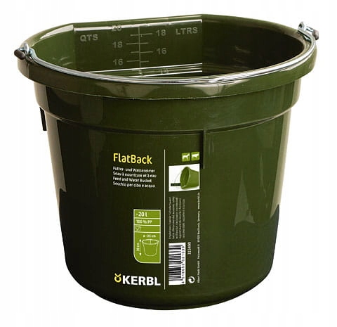 Levně Kbelík Kerbl FlatBack plastový 20l stabilní zelený