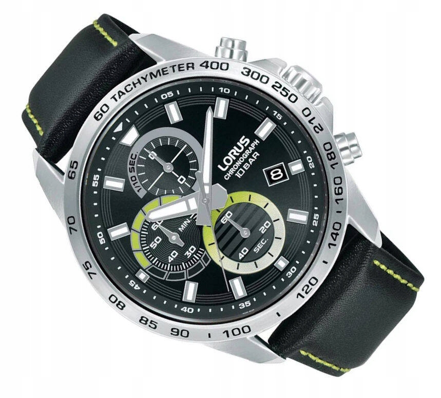 Stříbrné Vodotěsné Pánské Hodinky Lorus Sport Chronograf RM359JX9 Datumovka