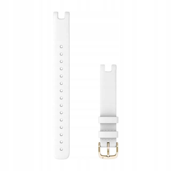 Garmin Lily (14mm) biała włoska skóra z kremowo-złotym zapięciem
