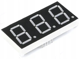 0.56'' cali 3x Wyświetlacz LED 7 segmentowy 2VDC Współna Anoda +