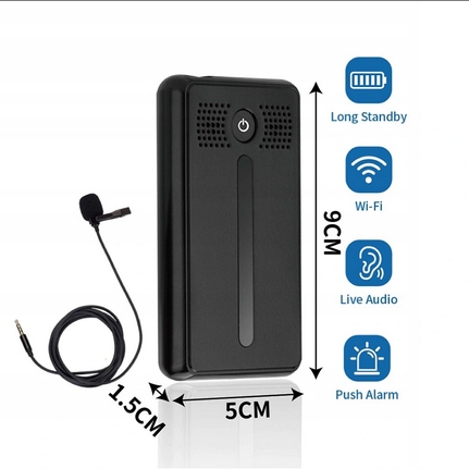 PODSŁUCH WIFI NA ŻYWO BEZ SIM DYKTAFON SD MIKROFON APP Stan opakowania oryginalne