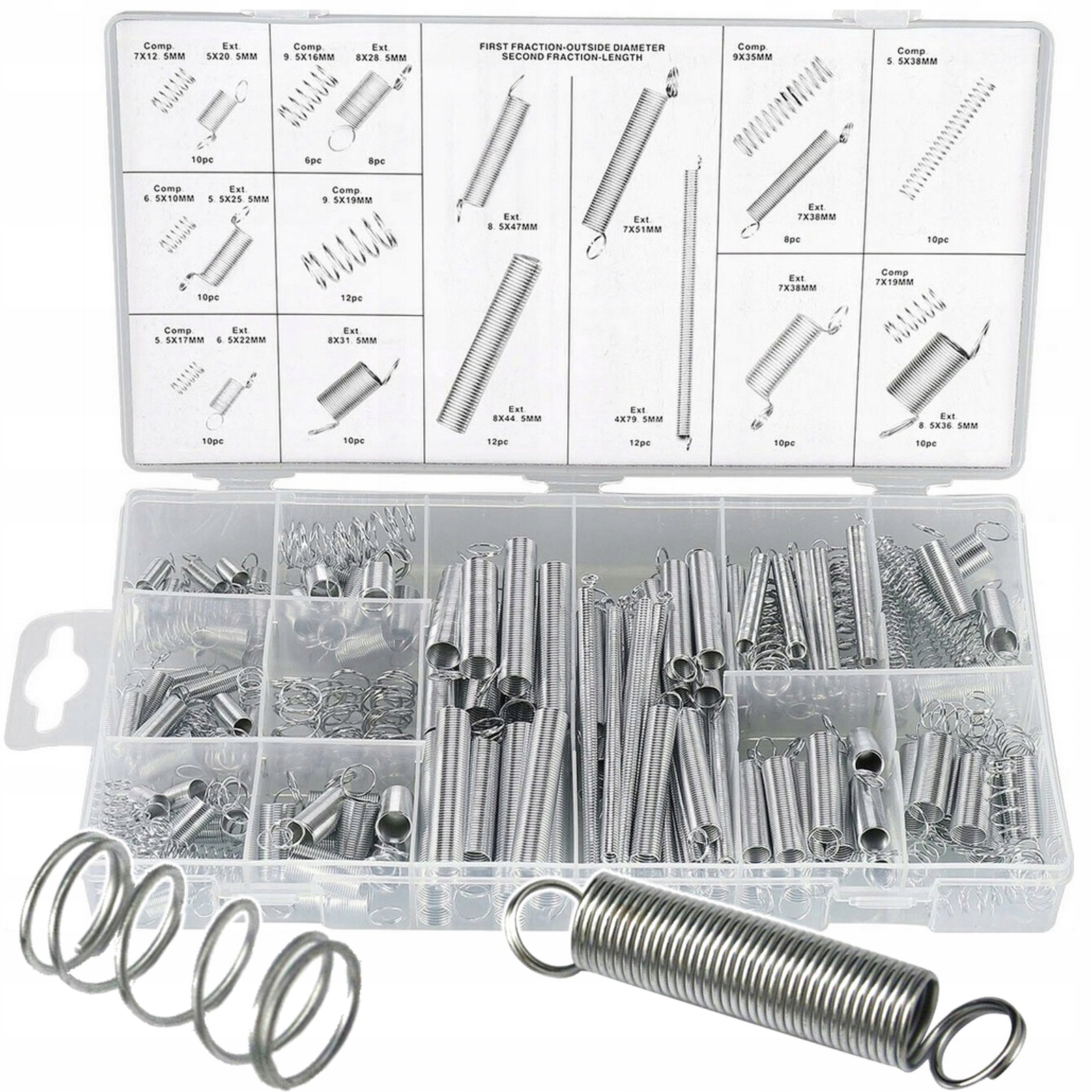 

Zestaw Sprężynek Sprężyn Sprężynki Komplet 200szt.