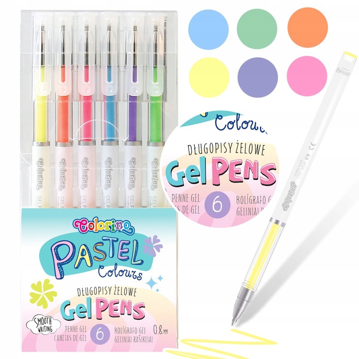 

Długopisy Żelowe Pastelowe Colorino