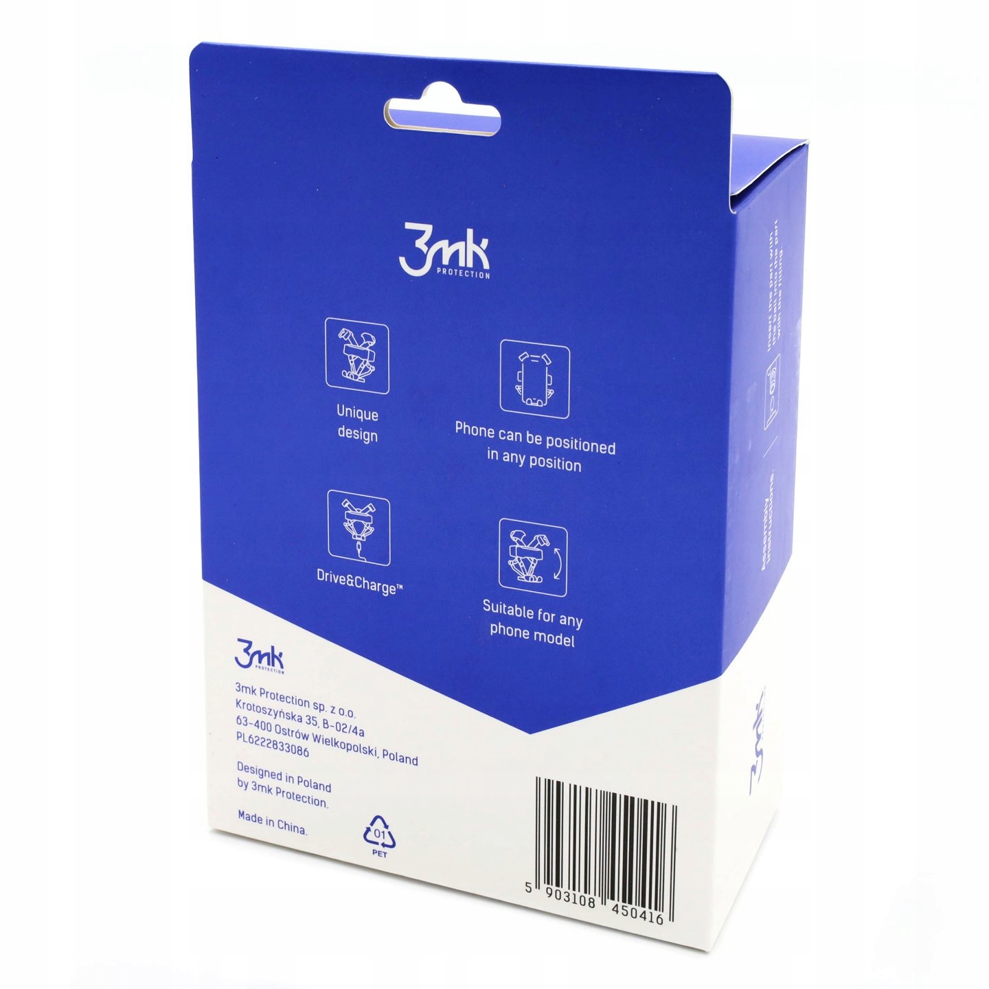 Uchwyt Samochodowy 3MK na Telefon Kratka Nawiewu Kolor czarny