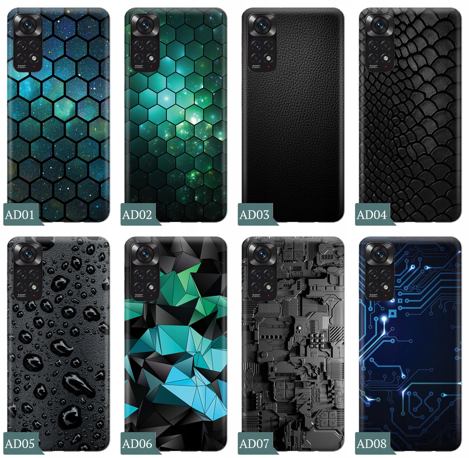 ETUI do Xiaomi Redmi Note 11 / 11s + SZKŁO WZORY Materiał tworzywo sztuczne