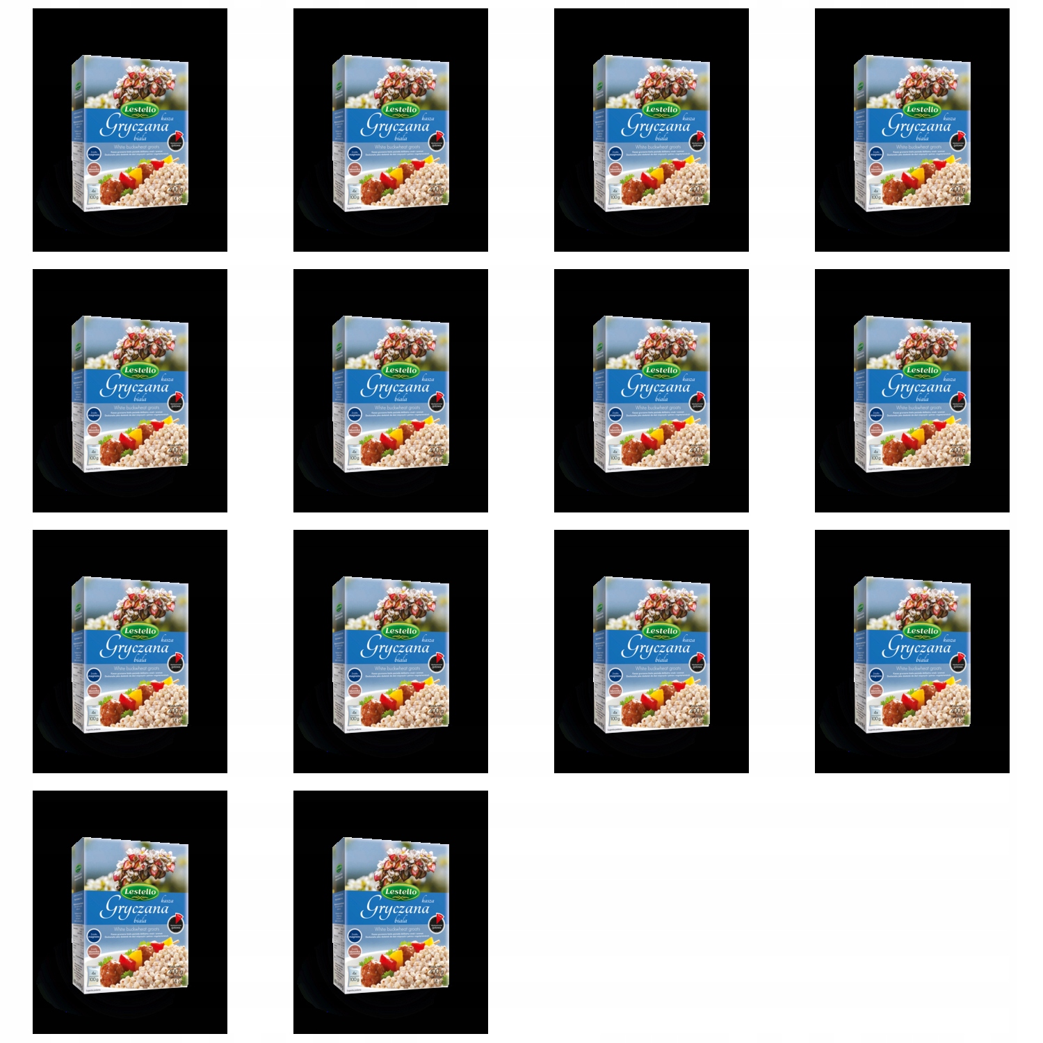 Levně 14 x 400 g Lestello pohanková kaše bílá v sáčcích Karton