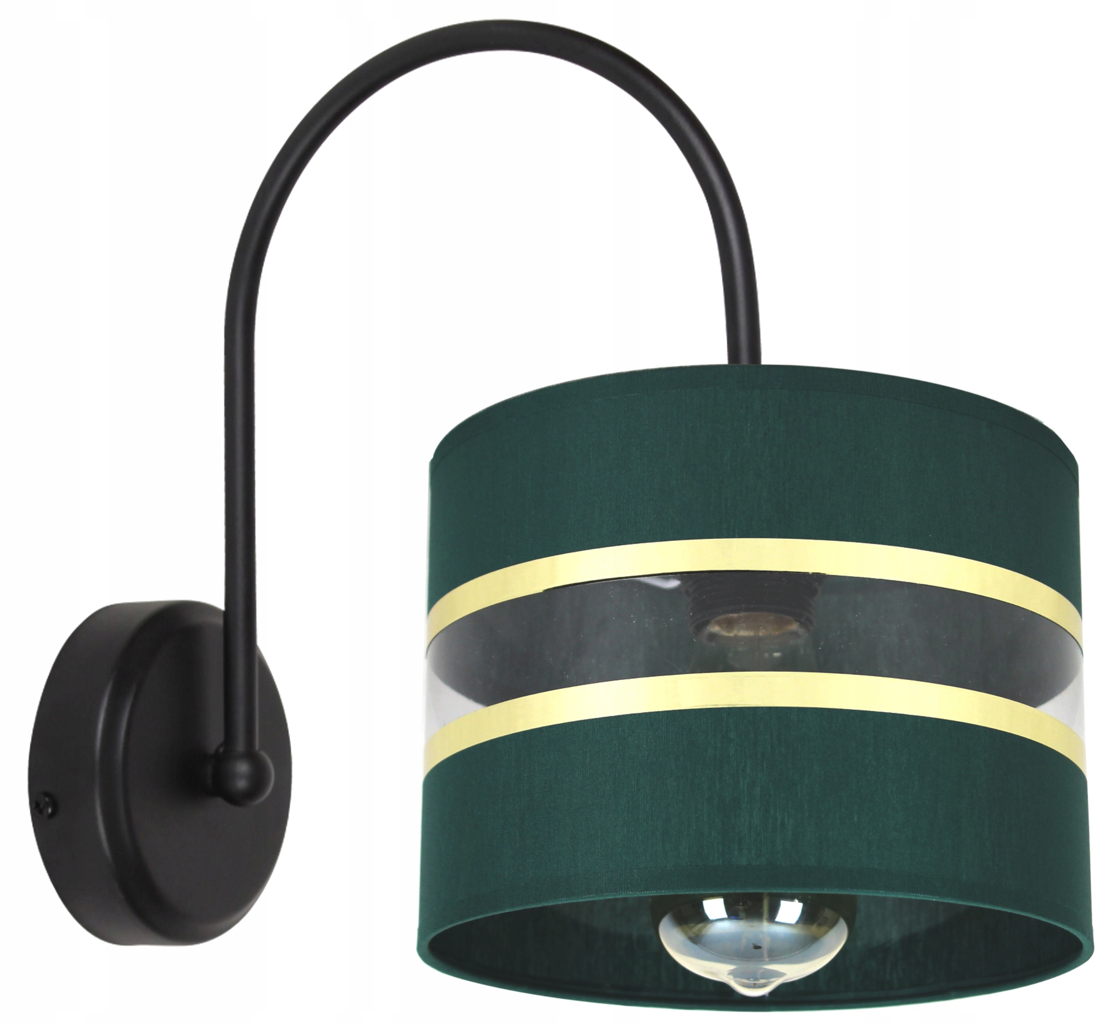 

Kinkiet Plafon Ścienny Lampa Edison Zielony +złoto