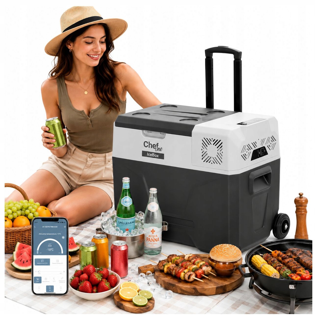 ChefOne IceBox CX40 cestovní přenosná chladnička 40L mrazák 36GW Aplikace