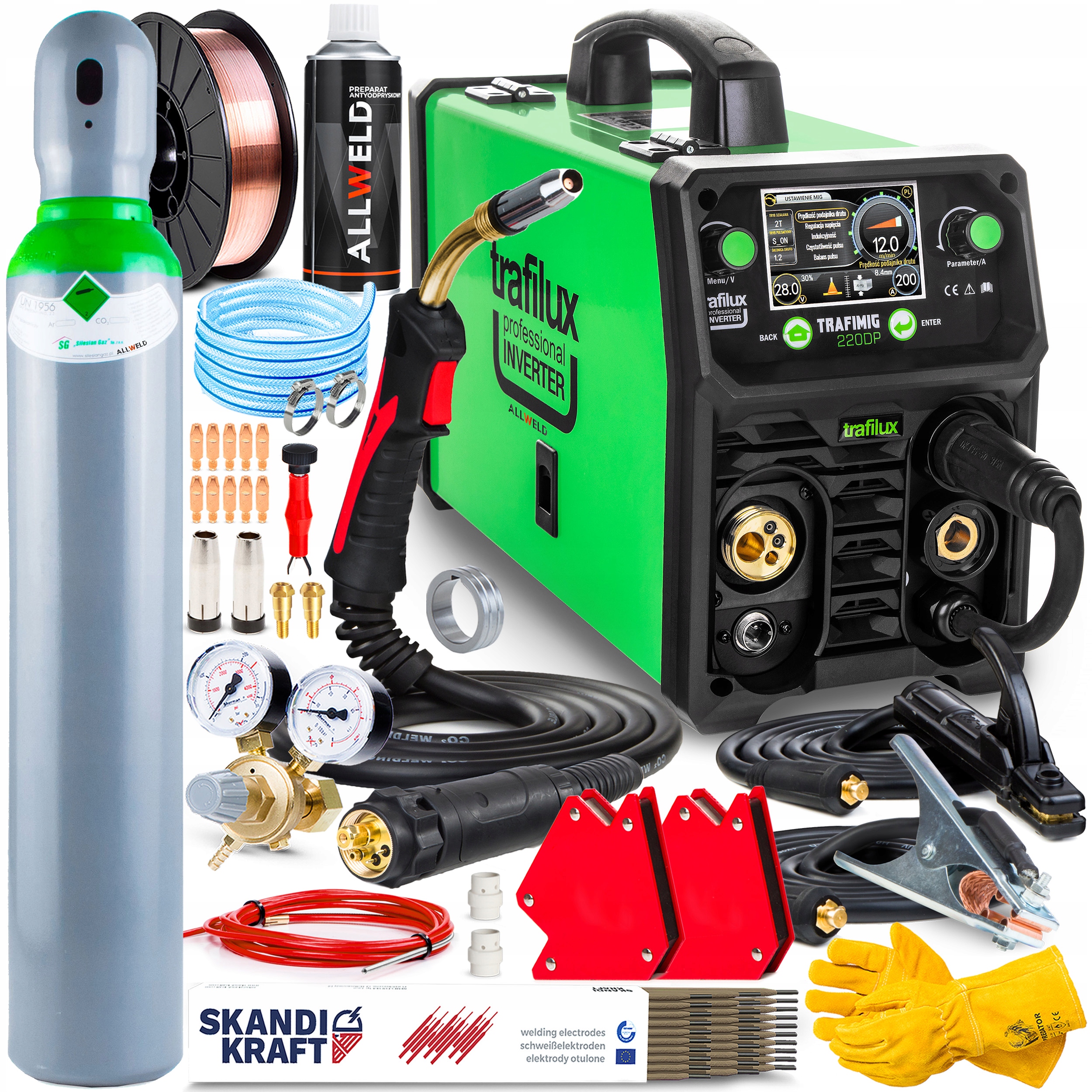 Invertorová Svářečka Trafilux Mig 220 Dual Puls Mma Tig Synergie 200A 230V