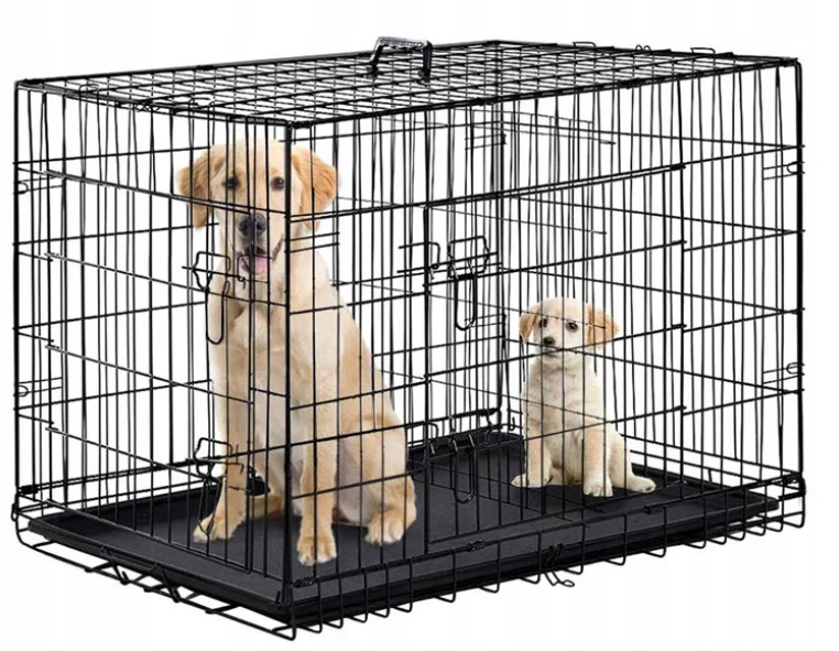 Klatka XL Kenelowa metalowa kojec dla psa transporter 106x72x77cm rozm XL