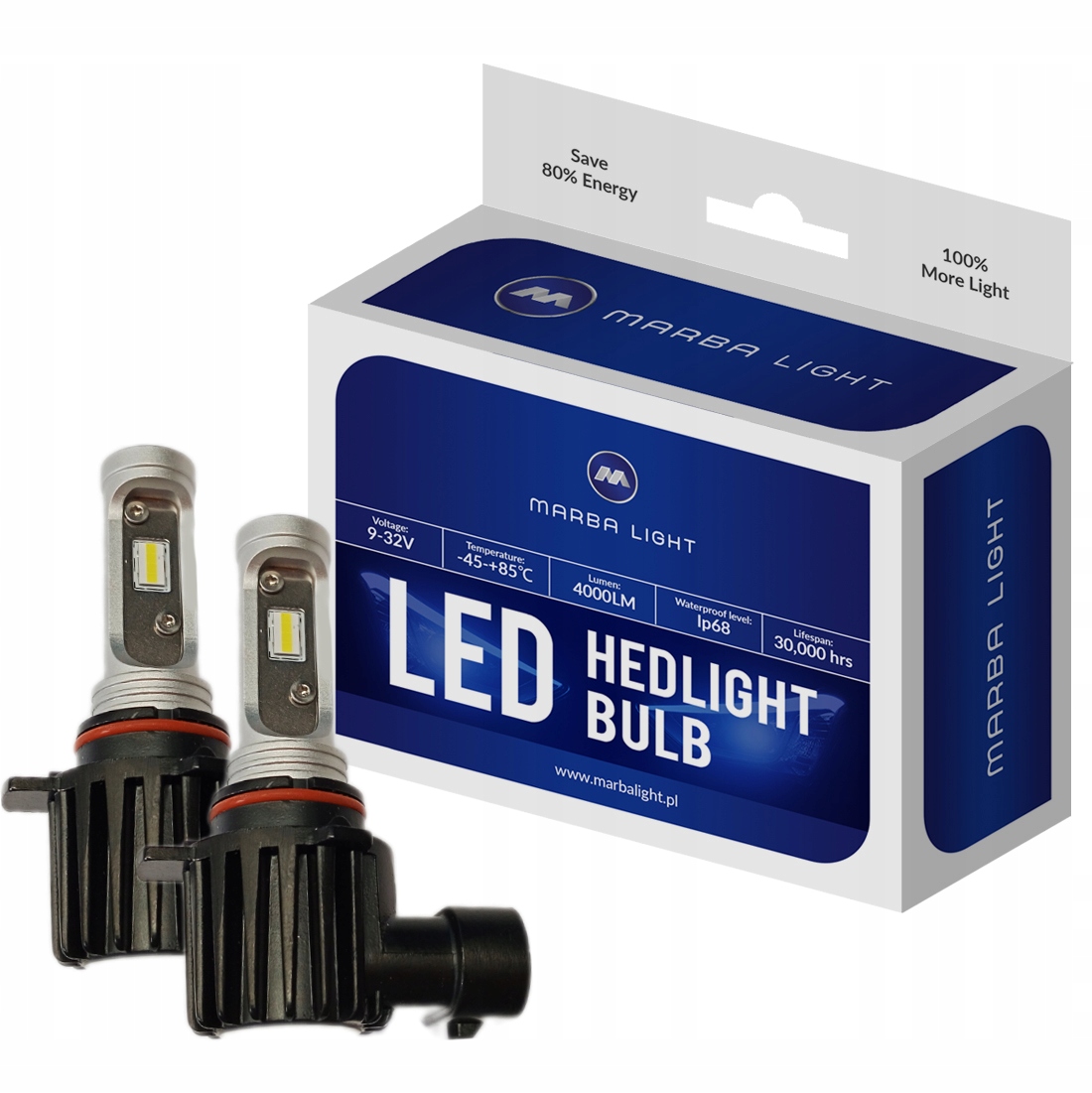 ŻarówkI HIR2 LED MLBP 4800LM W CSP BEZ POLARYZACJI