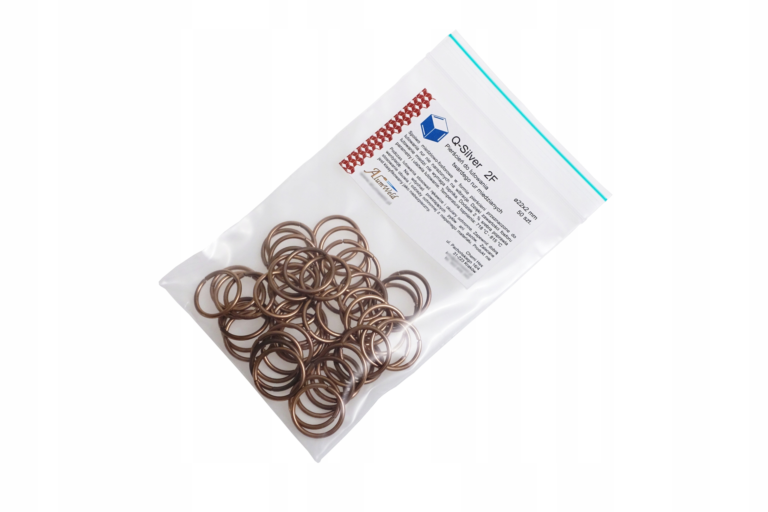 B13C Kroužek pro pájení trubek z mědi ø22 mm 50x