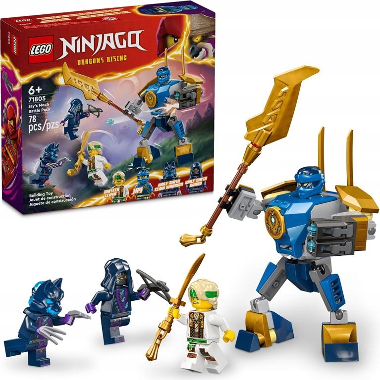 KLOCKI LEGO NINJAGO 71805 ZESTAW BITEWNY Z MECHEM JAYA 4 FIGURKI +