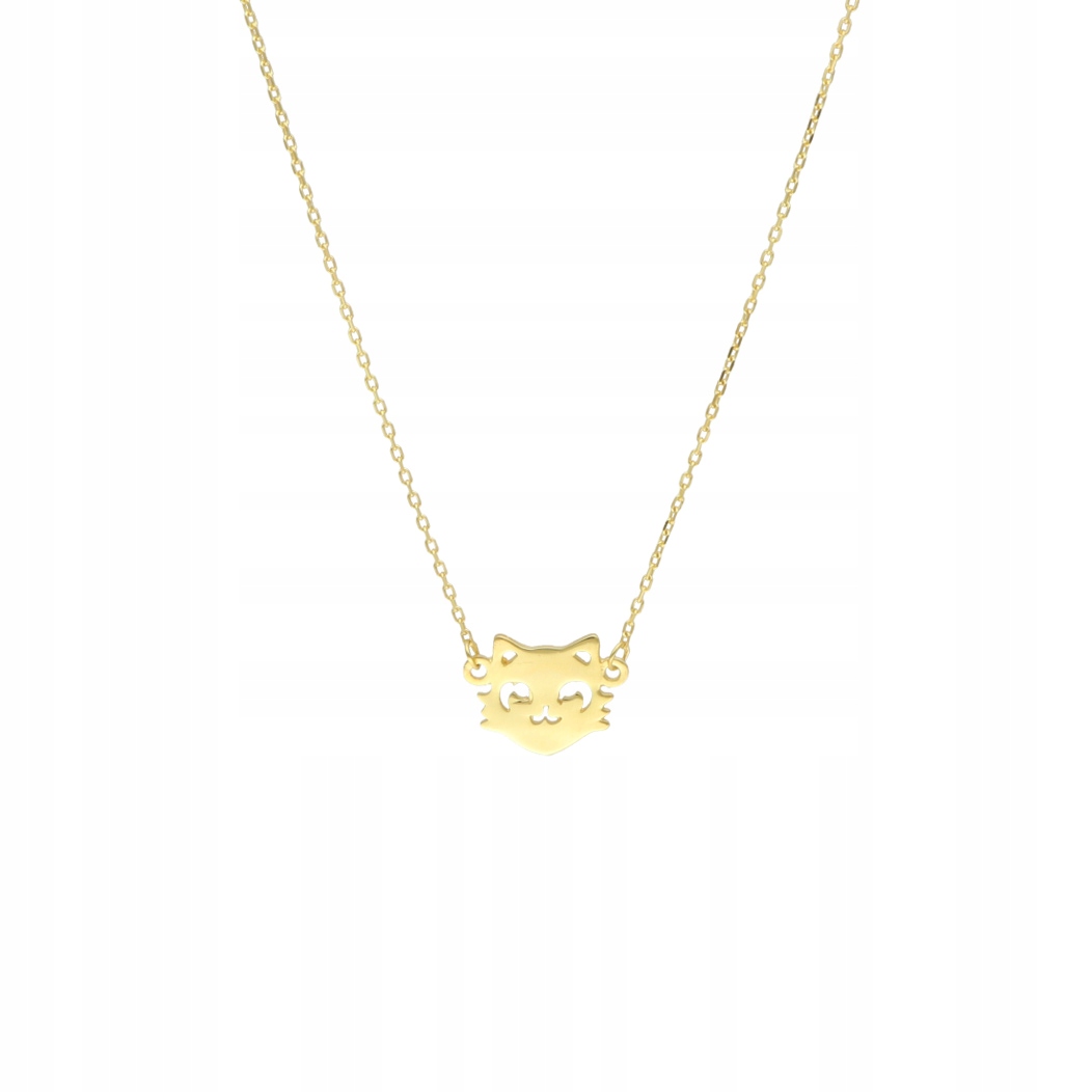 Náhrdelník kočička stříbro pozlacený
