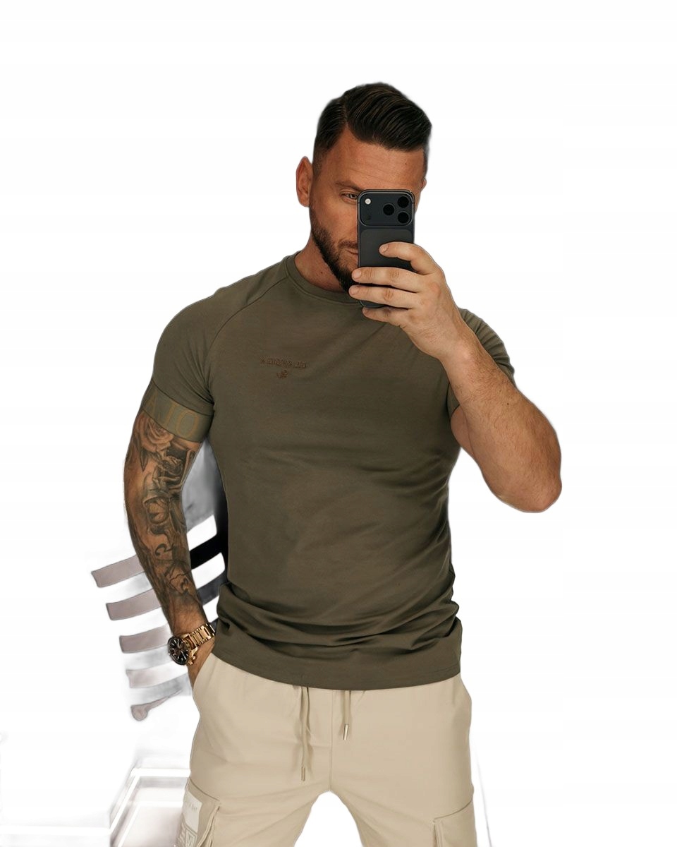 T-shirt męski Olavoga Sky Jue 2026 khaki S