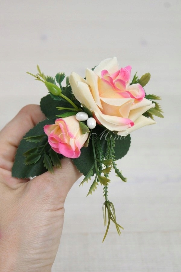 Butonierka przypinka dzika róża RÓŻ HERBACIANY bal Nazwa 8502769670