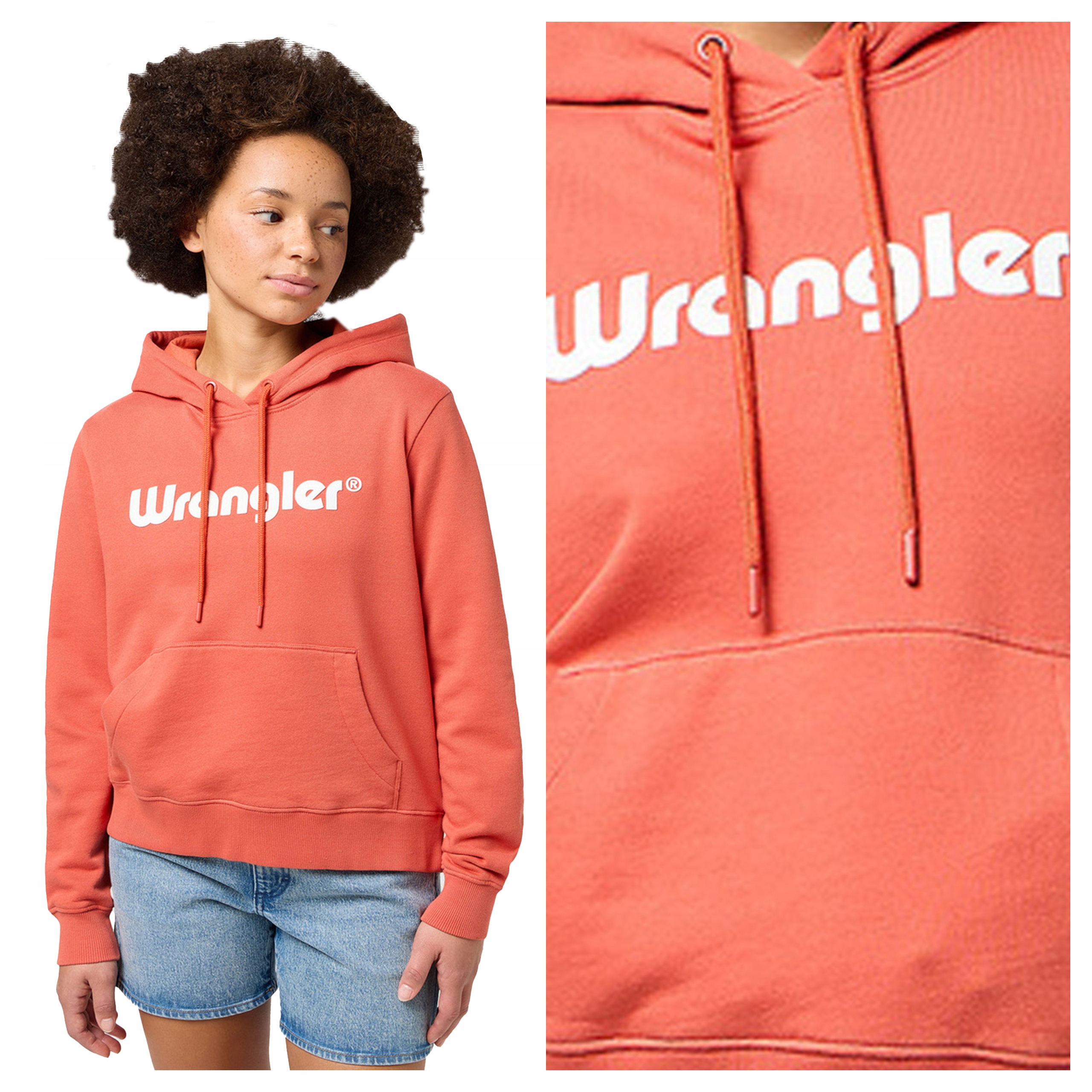 Wrangler Regular Hoodie Xs Dámská mikina nerozepínací