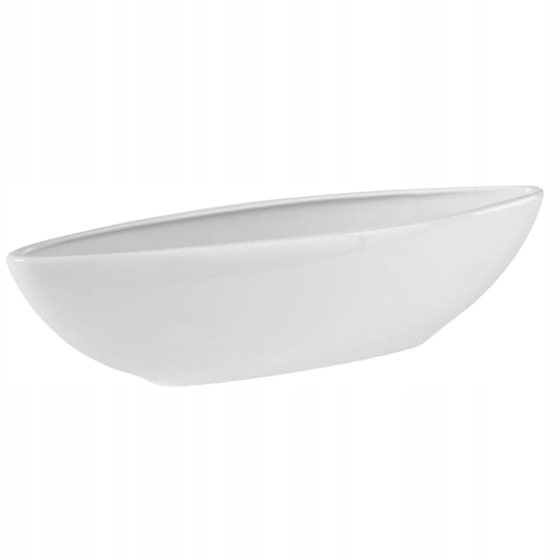 

Osłonka misa biała łódka do kwiatów kaktusów 32 cm
