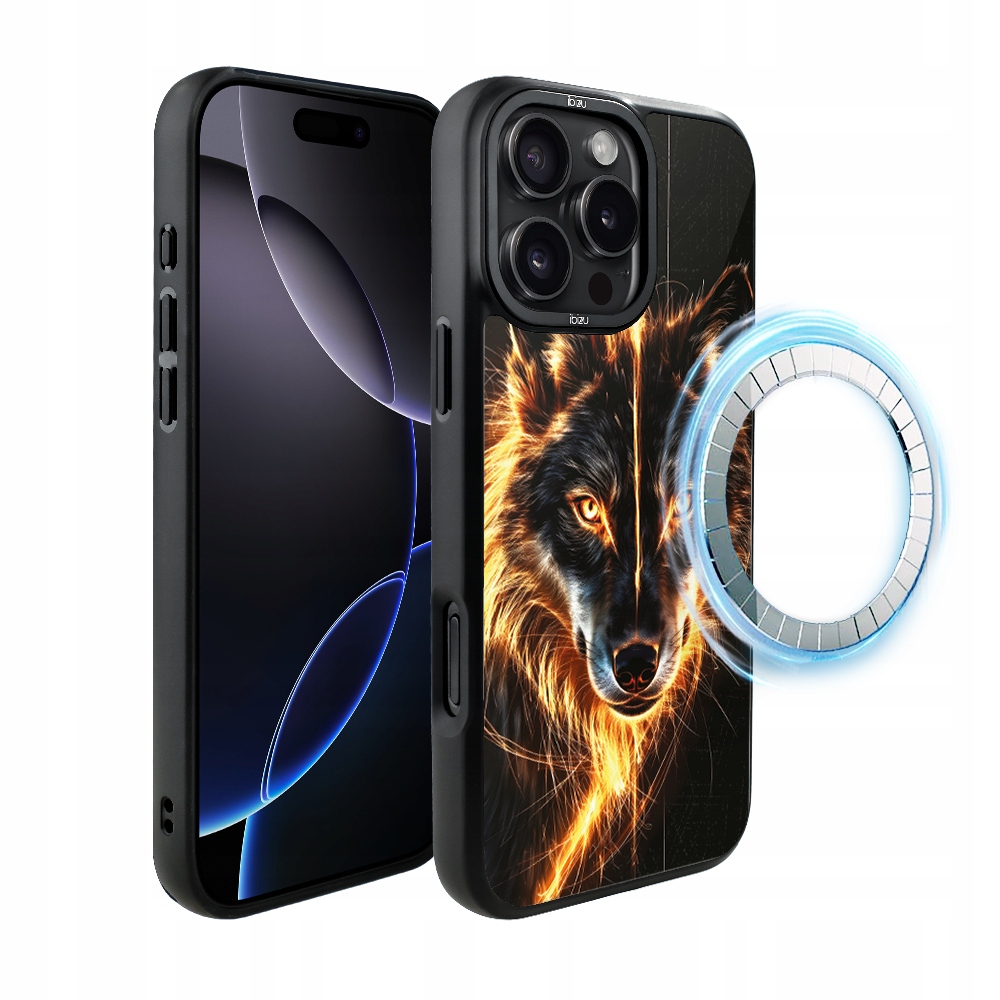 Matný Pouzdro Ibizu DropGuard s MagSafe pro iPhone 16 Pro, barva Fire Wolf