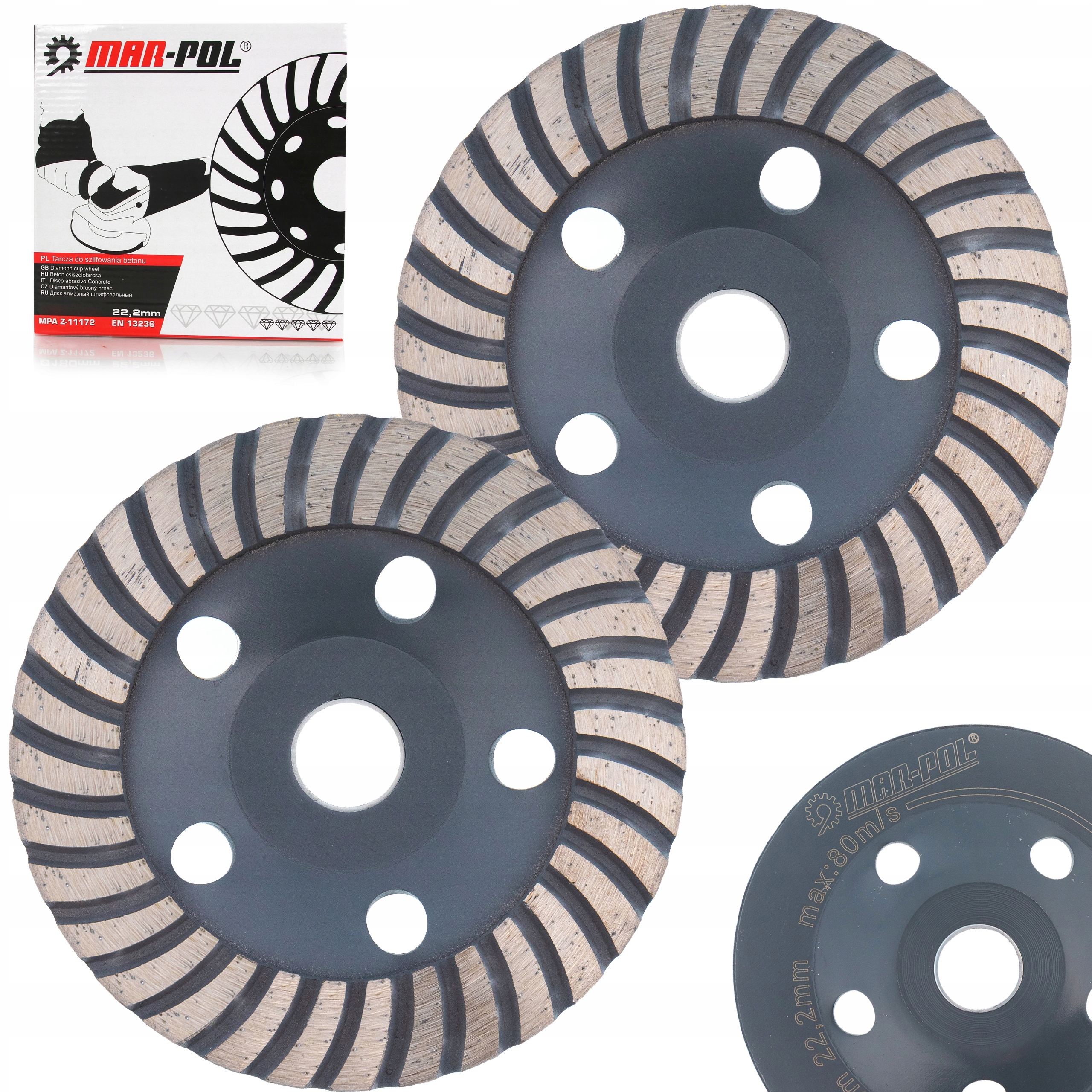 

Zestaw Tarcz Do Szlifowania Betonu Garnkowa 125MM