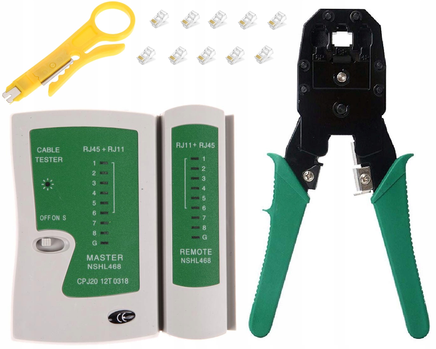 

Tester Kabli Sieciowych Zaciskarka Wtyki RJ45