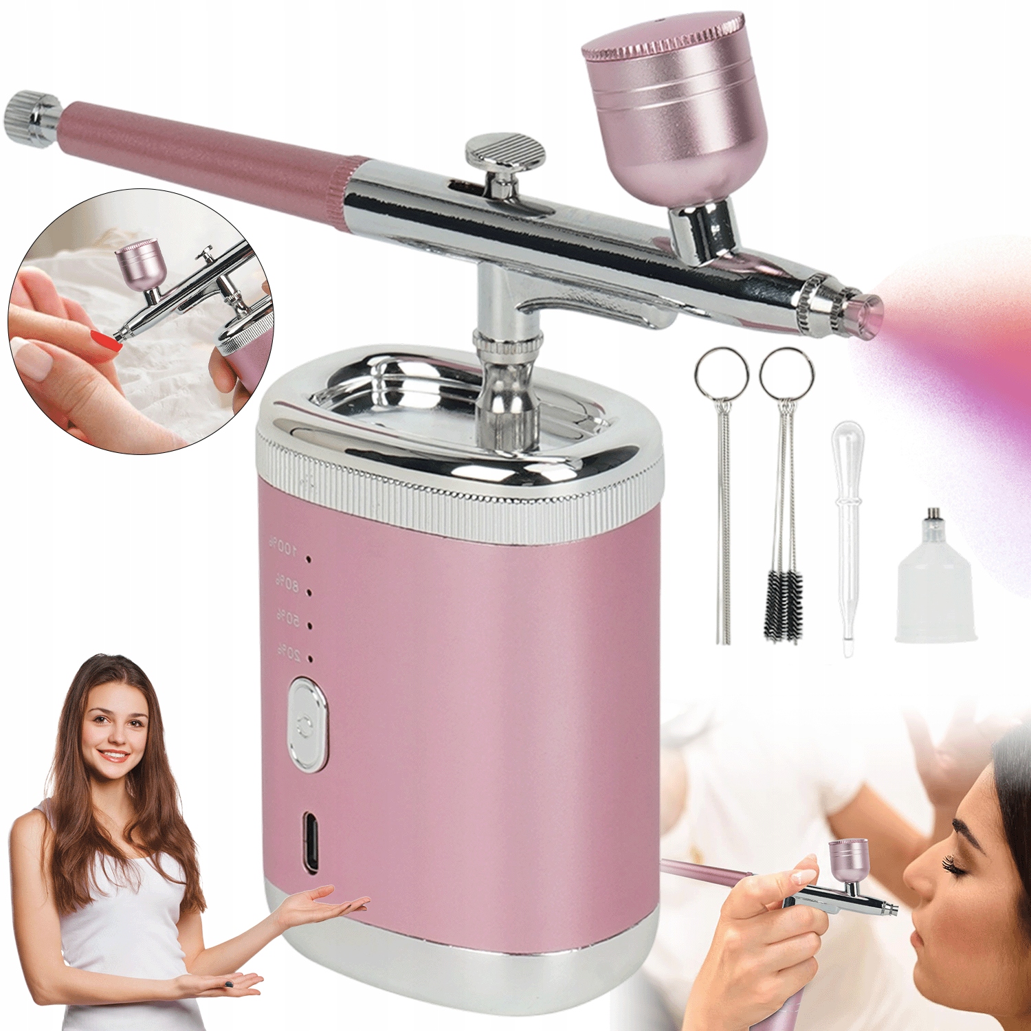 Vstřikovač Kyslíku Ve Spreji Aerograf – Přesná Kontrola Kapaliny, Snadné Použití