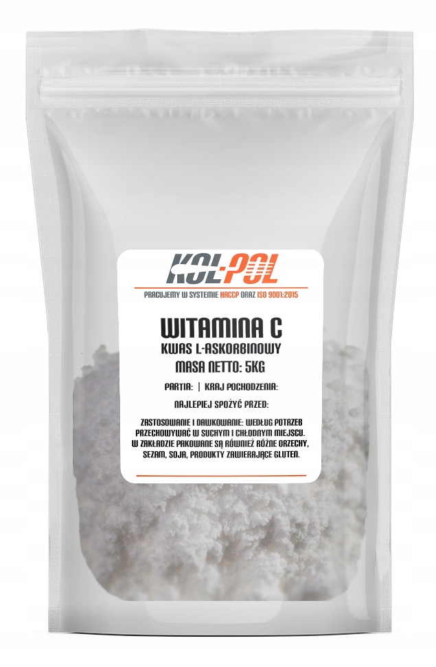 

Witamina C 5kg Kwas L-Askorbinowy 100% w proszku