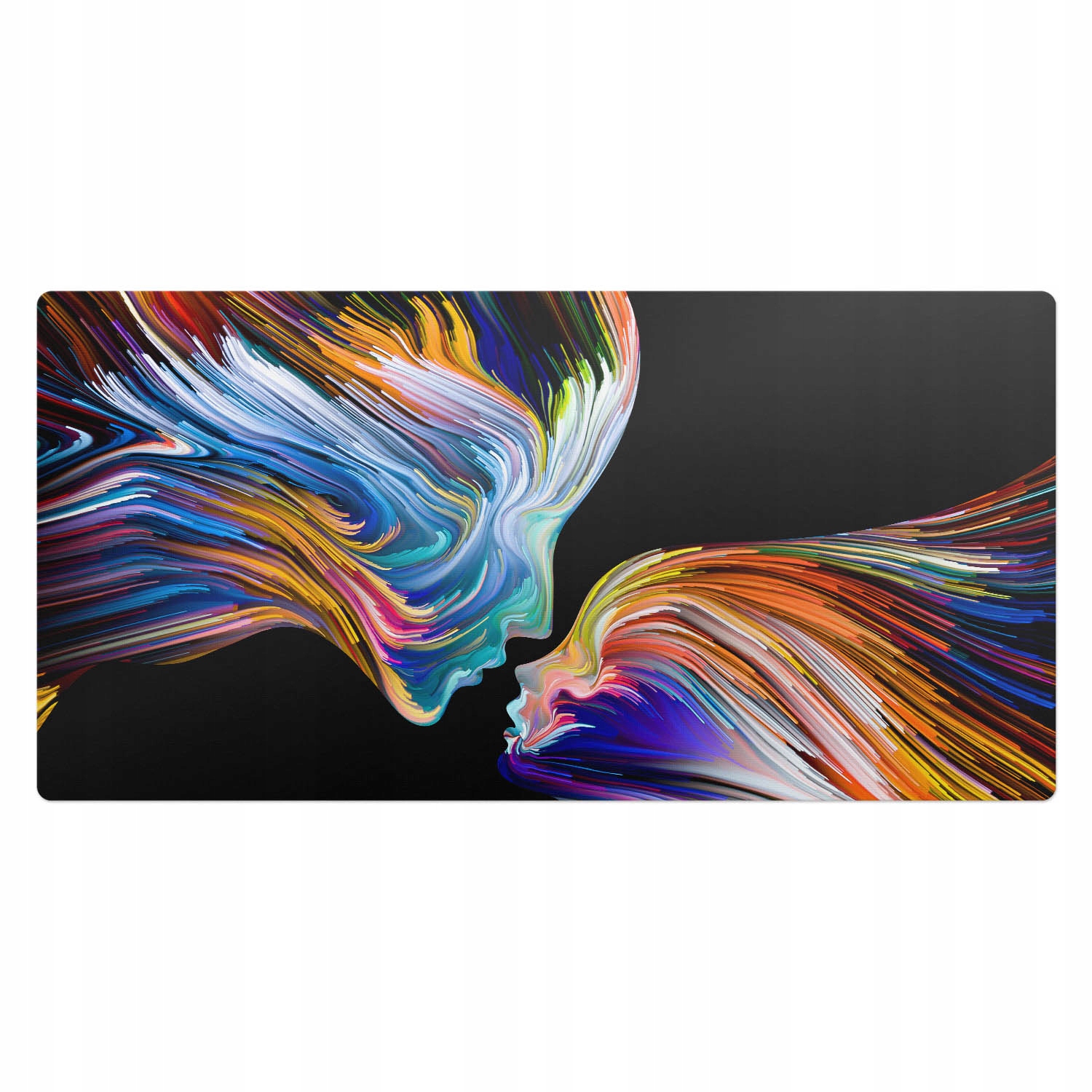 Dekorativní podložka pod notebook na psací stůl Dynamické barvy obličeje 100 x 50 cm