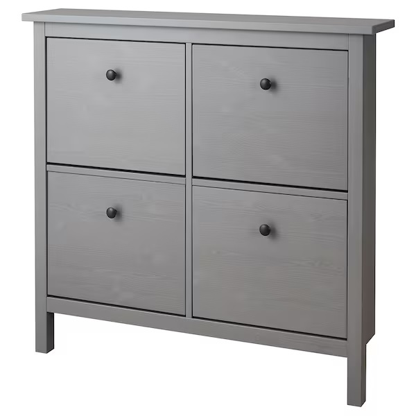 

Ikea Hemnes Szafka na buty, 4 przegrody, szary