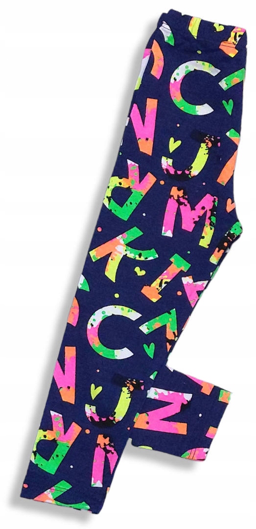 

Legginsy Getry Dziecięce bawełniane 122 Literki