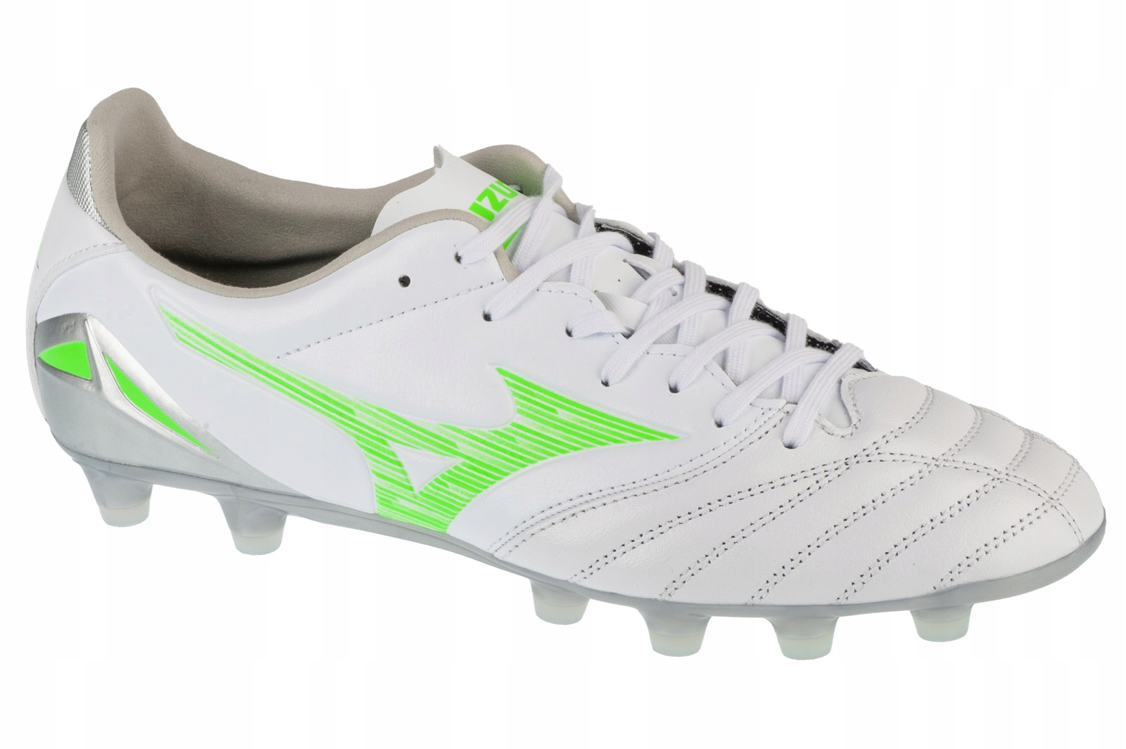 Mizuno Morelia Neo IV Pro Fg (41) Pánské kožené zátky, bílá barva
