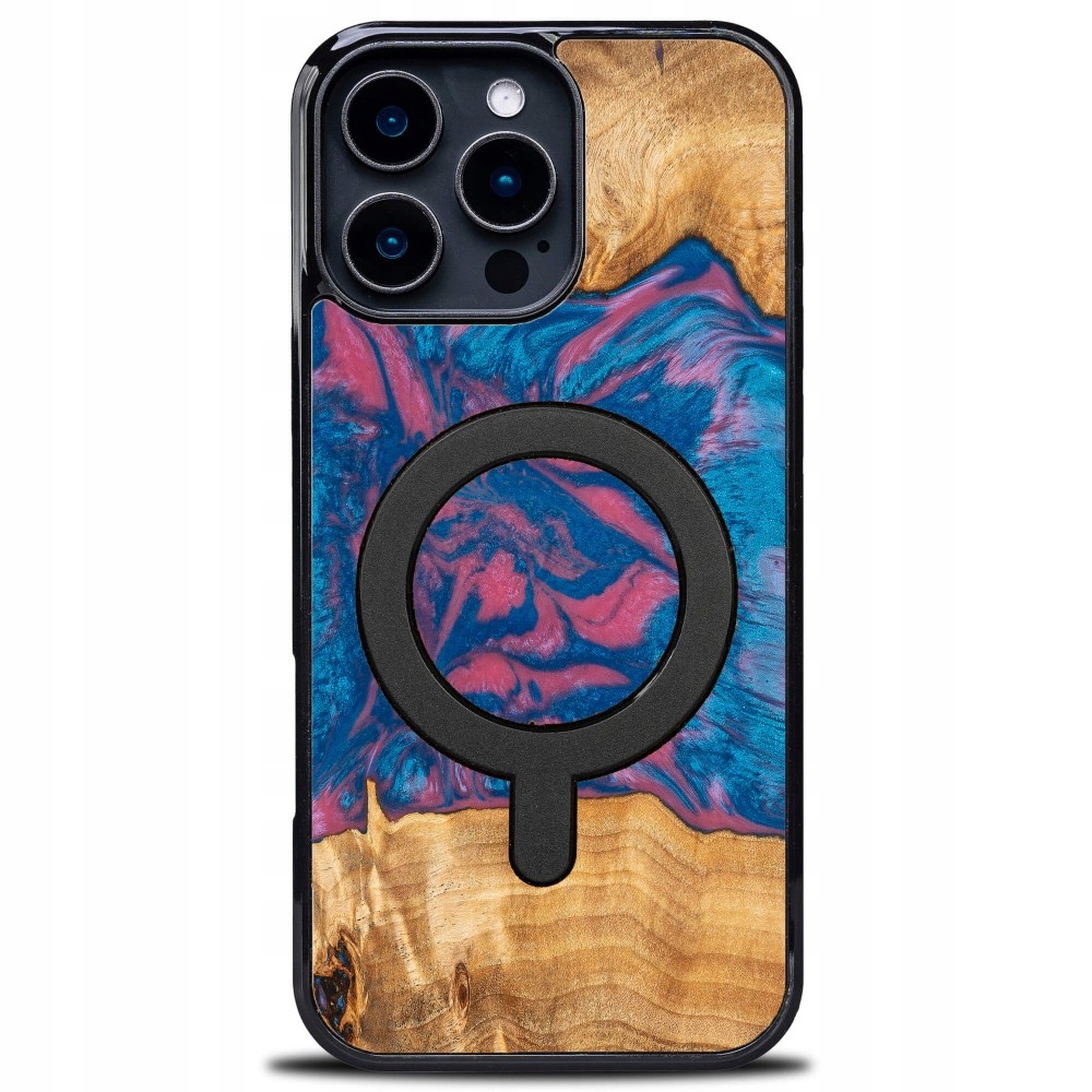 Pouzdro Bewood Unikátní pro iPhone 16 Pro Max Neonové Vegas s MagSafe