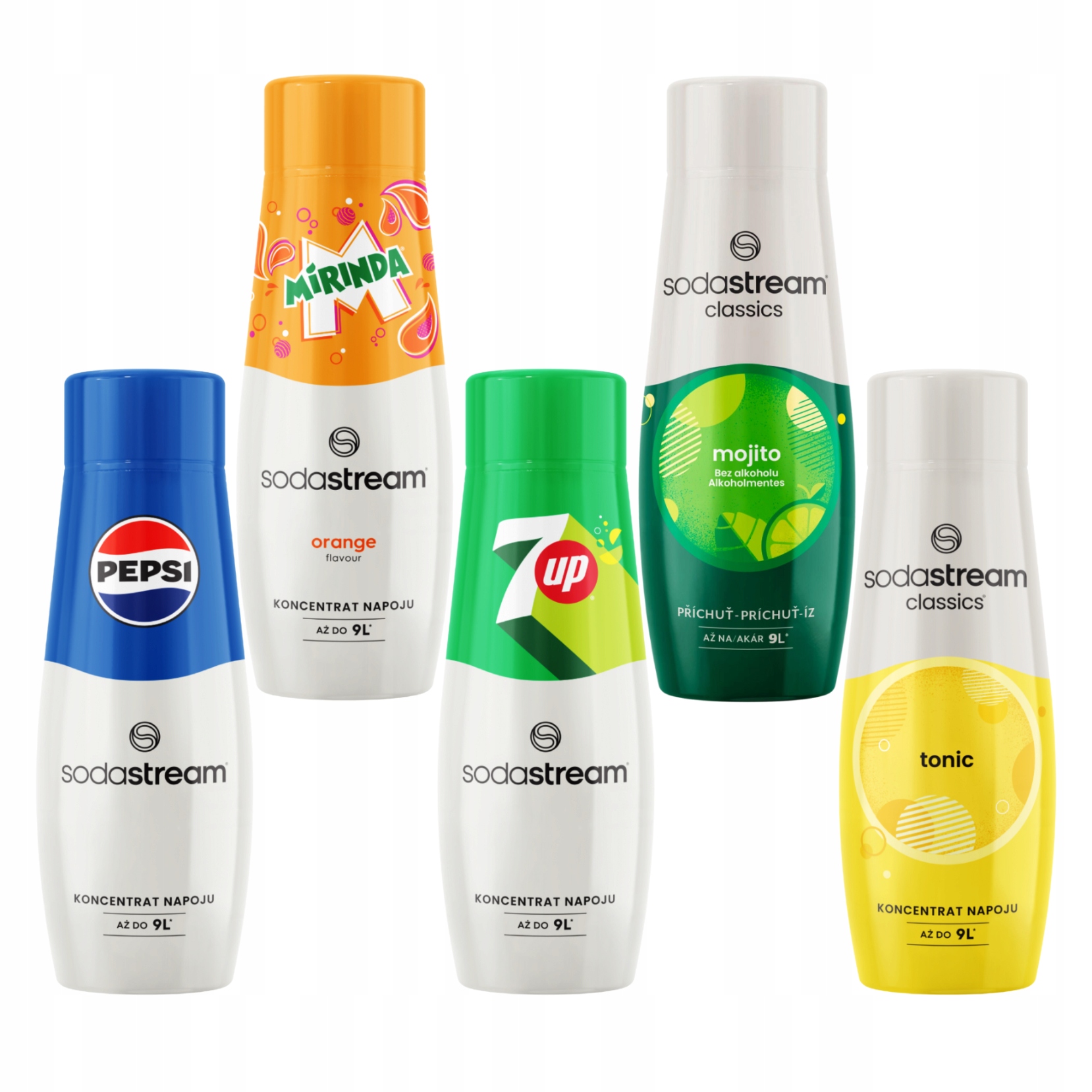 Sodastream Pepsi Mirinda 7UP Mojito Tonic sirupy do saturátoru