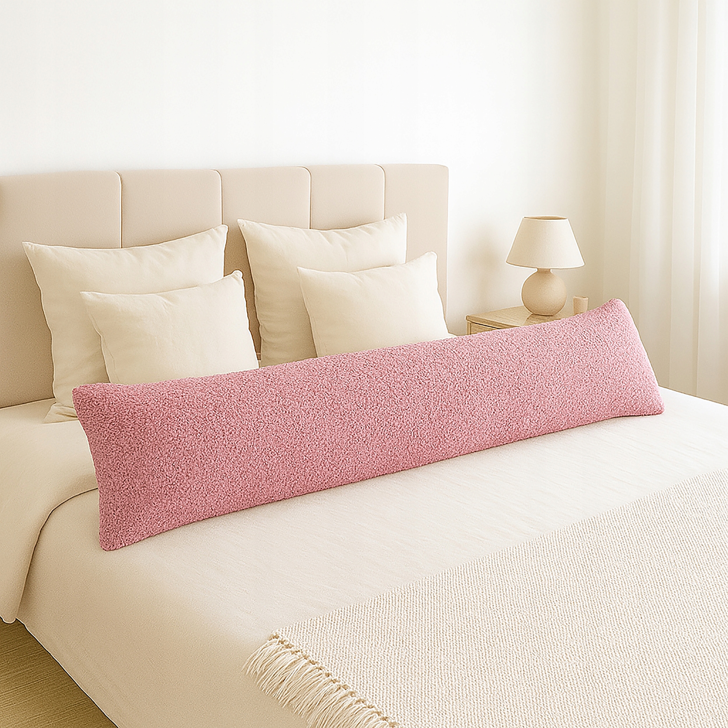 Long polštář s povlakem 40x145 na spaní na Boku Břicha boucle Bukla W84