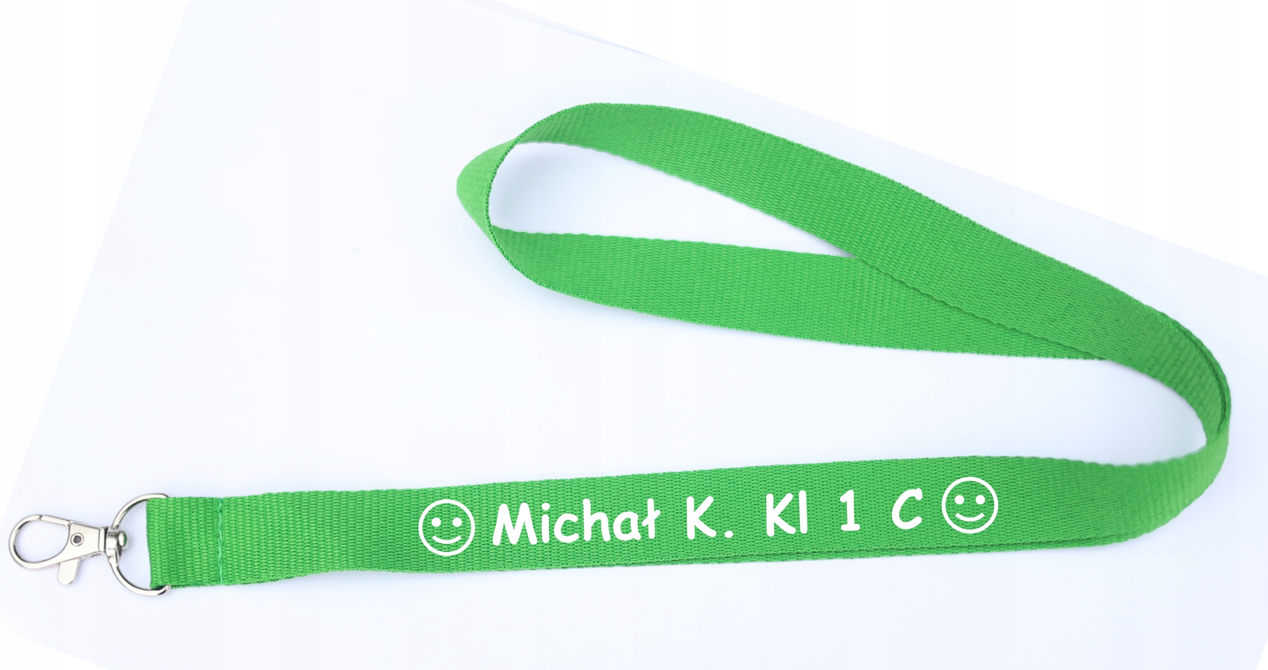 Smycz na Klucze Zielona IMIĘ Na Dzień Chłopaka
