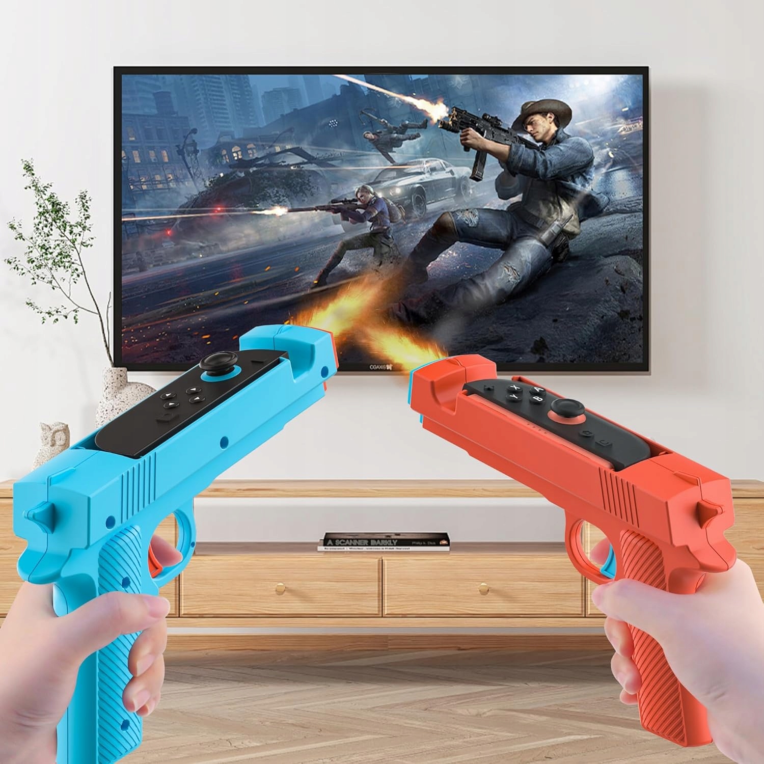 CHWYT KONTROLNY KOLBY PISTOLETU DO GIER NA PRZEŁĄCZNIK NINTENDO 2 JOYCONS ADAPTER