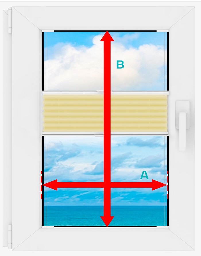 PLISA BEZINWAZYJNA ROLETA PLISOWANA ŻALUZJA PLISY Szerokość produktu 1 cm