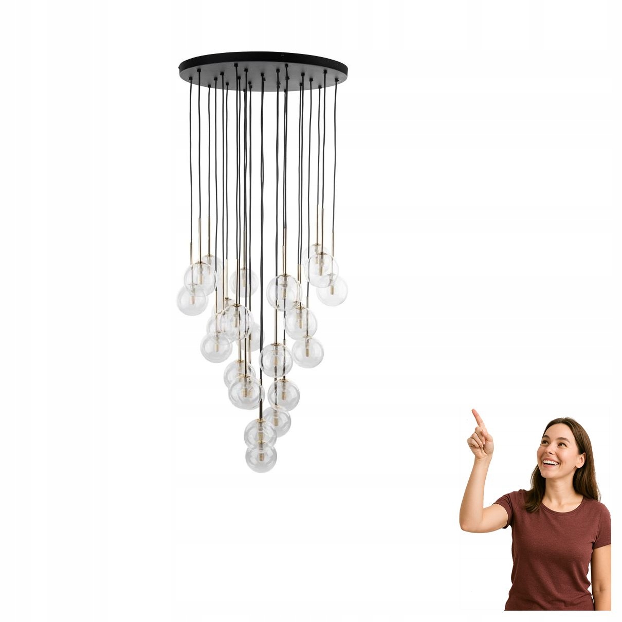 Závesná lampa Nilos Black Gold 10099 Tk Lighting