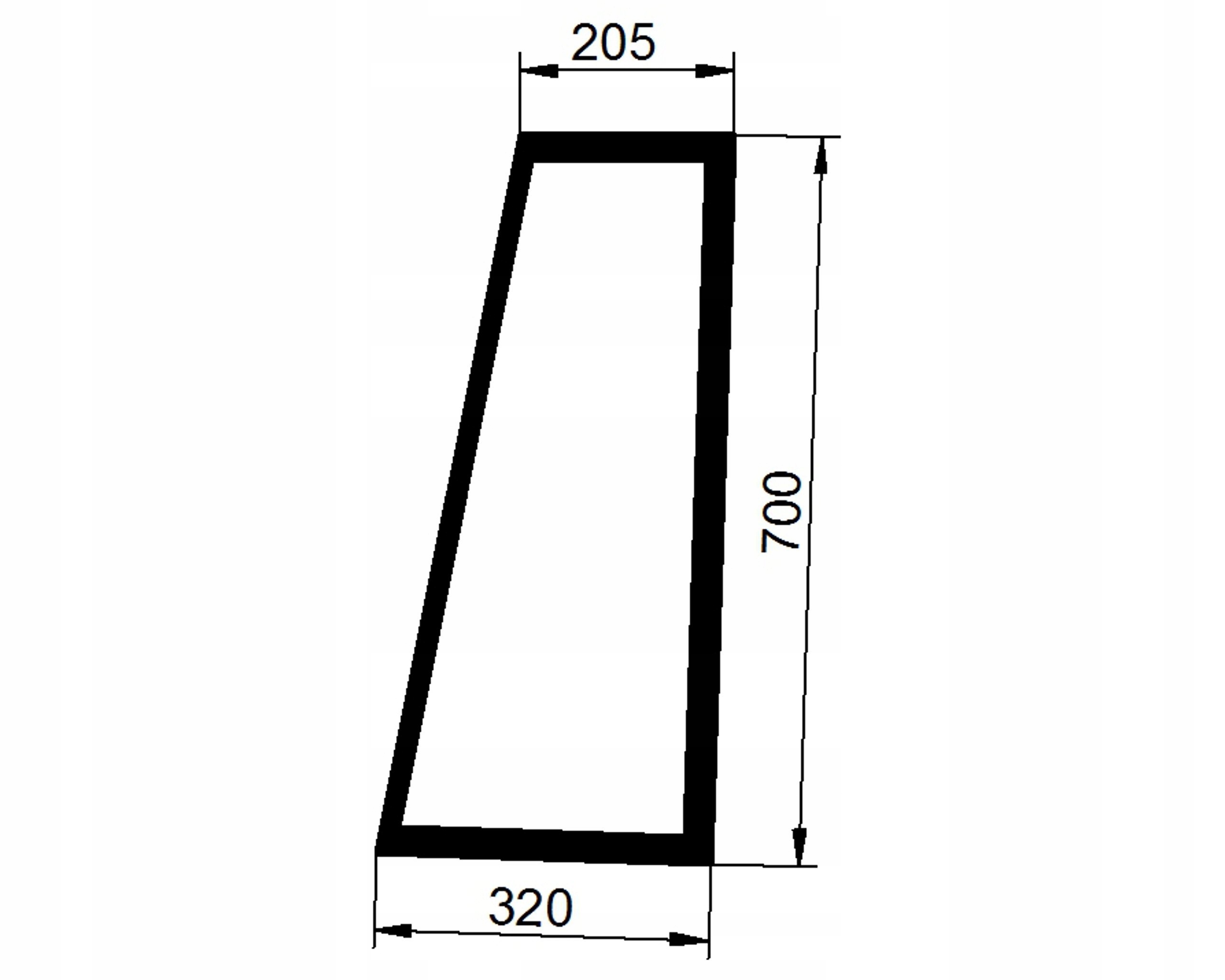 sklo Claas Targo K50 K60 K70 série K boční zadní