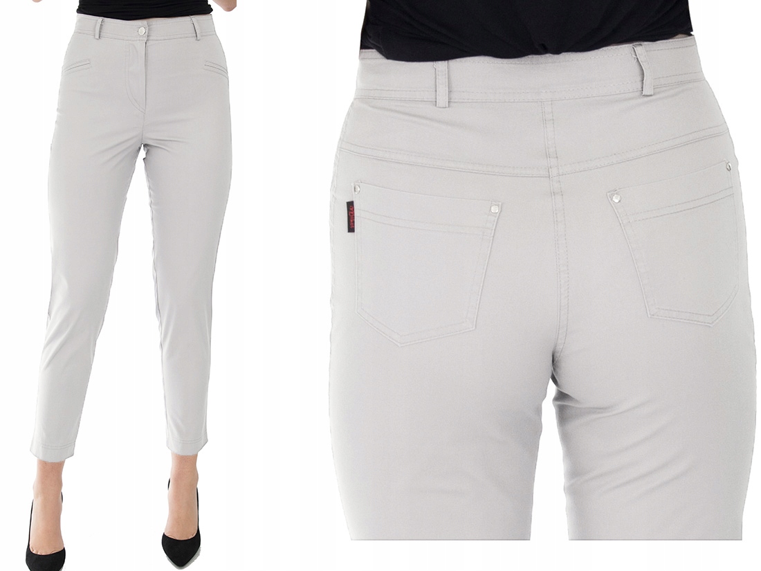 

k4 Spodnie Cygaretki Wysoki Stan r.48