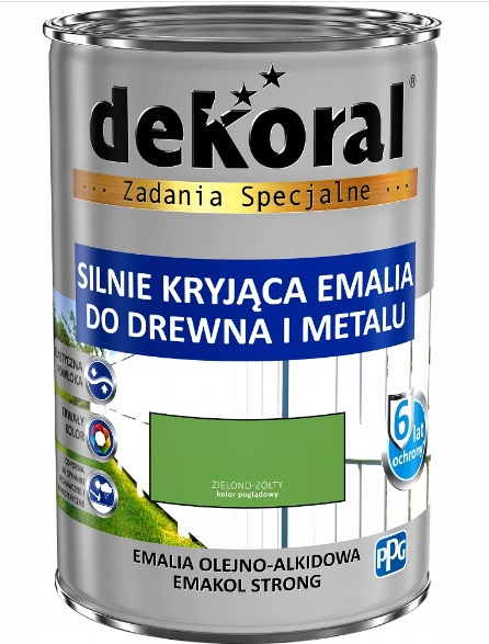 Dekoral emalia drewna i metalu ziel. żółty 5l poł.