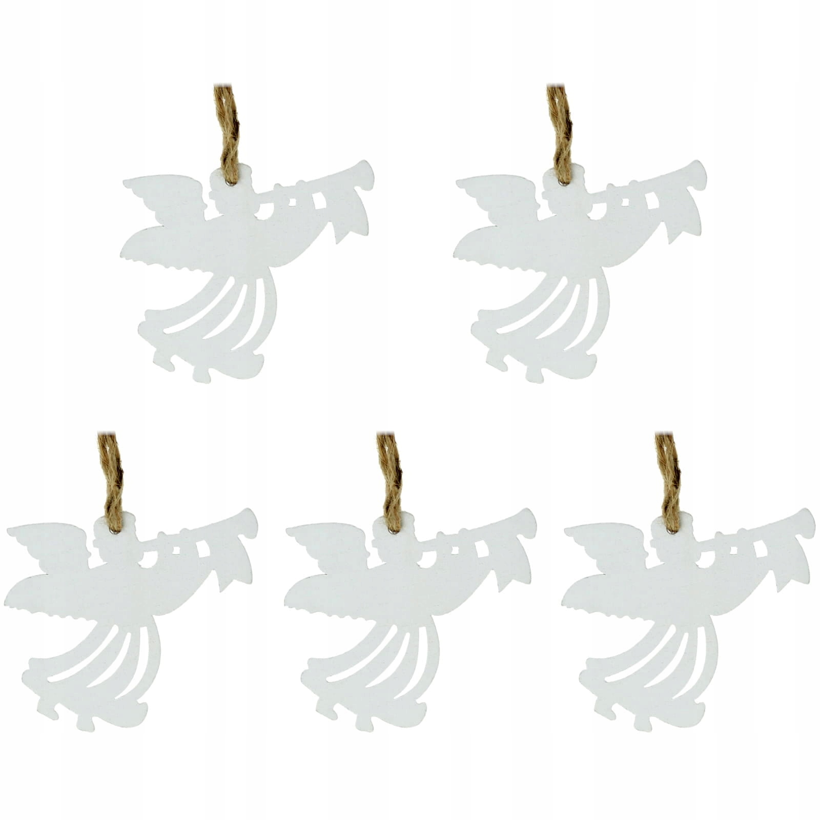 

Bombki, ozdoby choinkowe Anioły 5 szt. drewniane