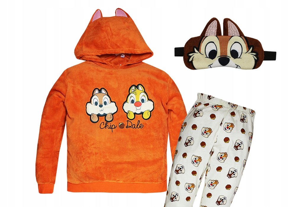 Chip A Dale Dámské Pyžamo Komplet Teplákovka Fleecová Teplá Páska Na Oči S