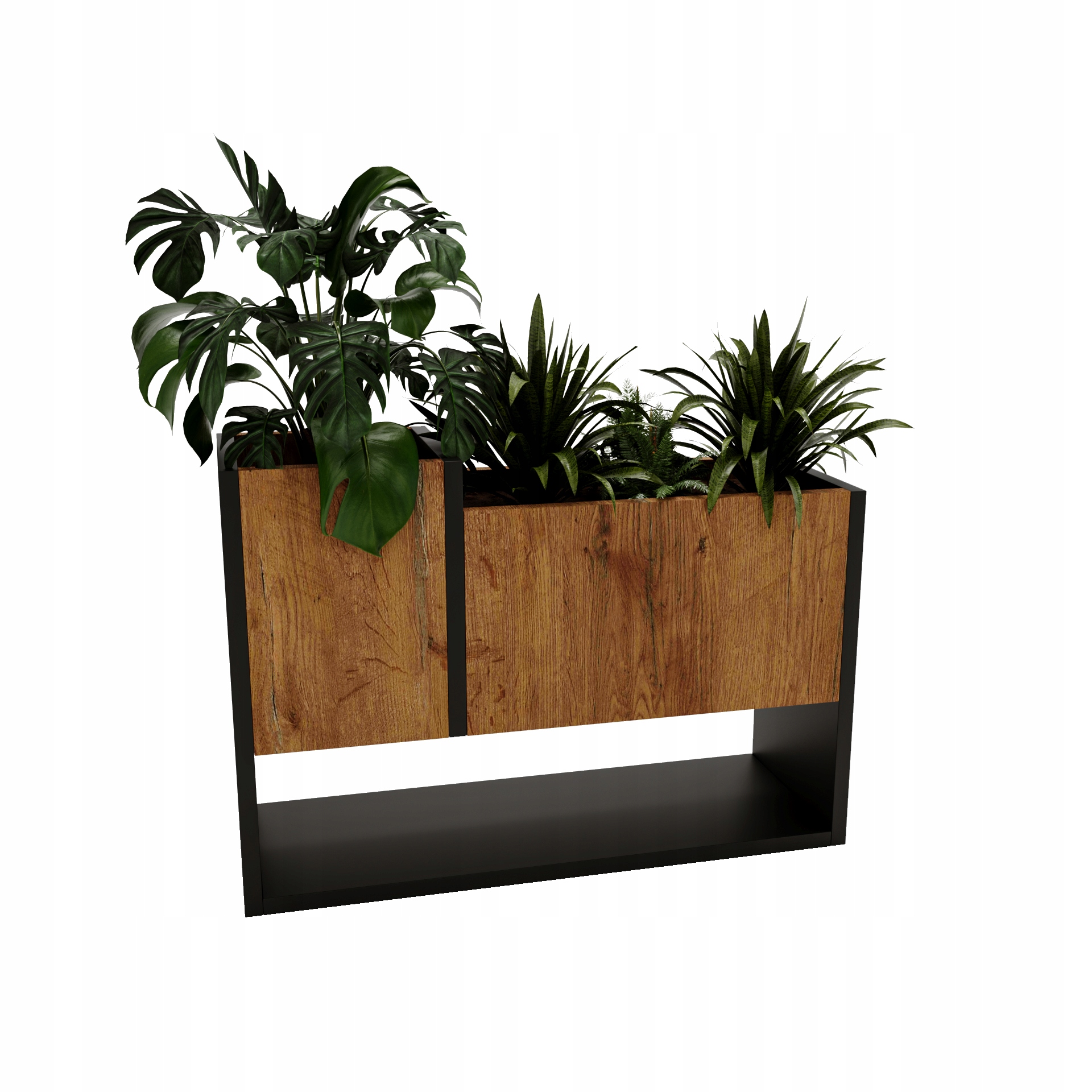Stojanový květináč Květináč dřevěný loft Dub Lancelot 45x64,5x22,6