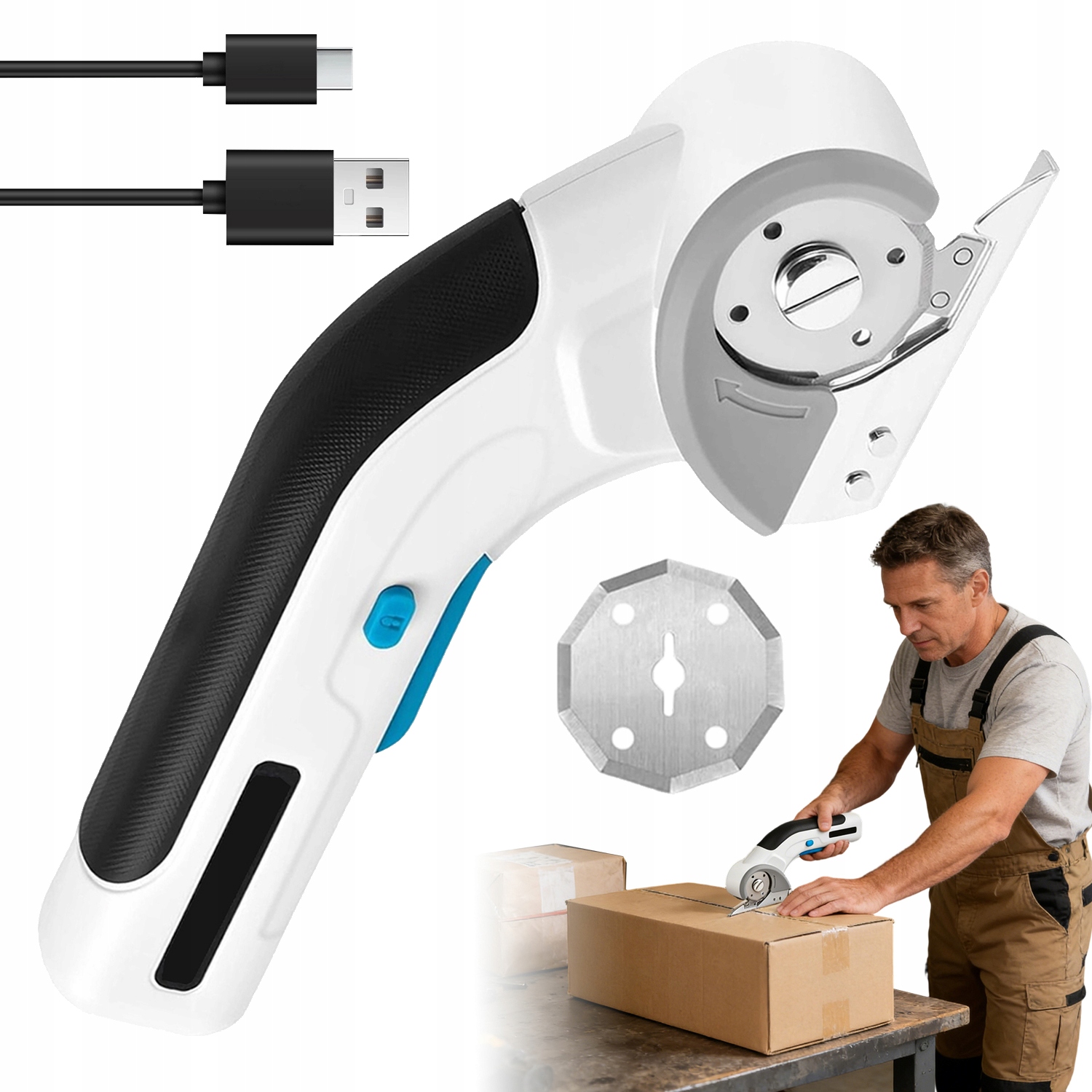 Elektrické Nůžky S Led Indikátorem Baterie Pro Přesné Stříhání