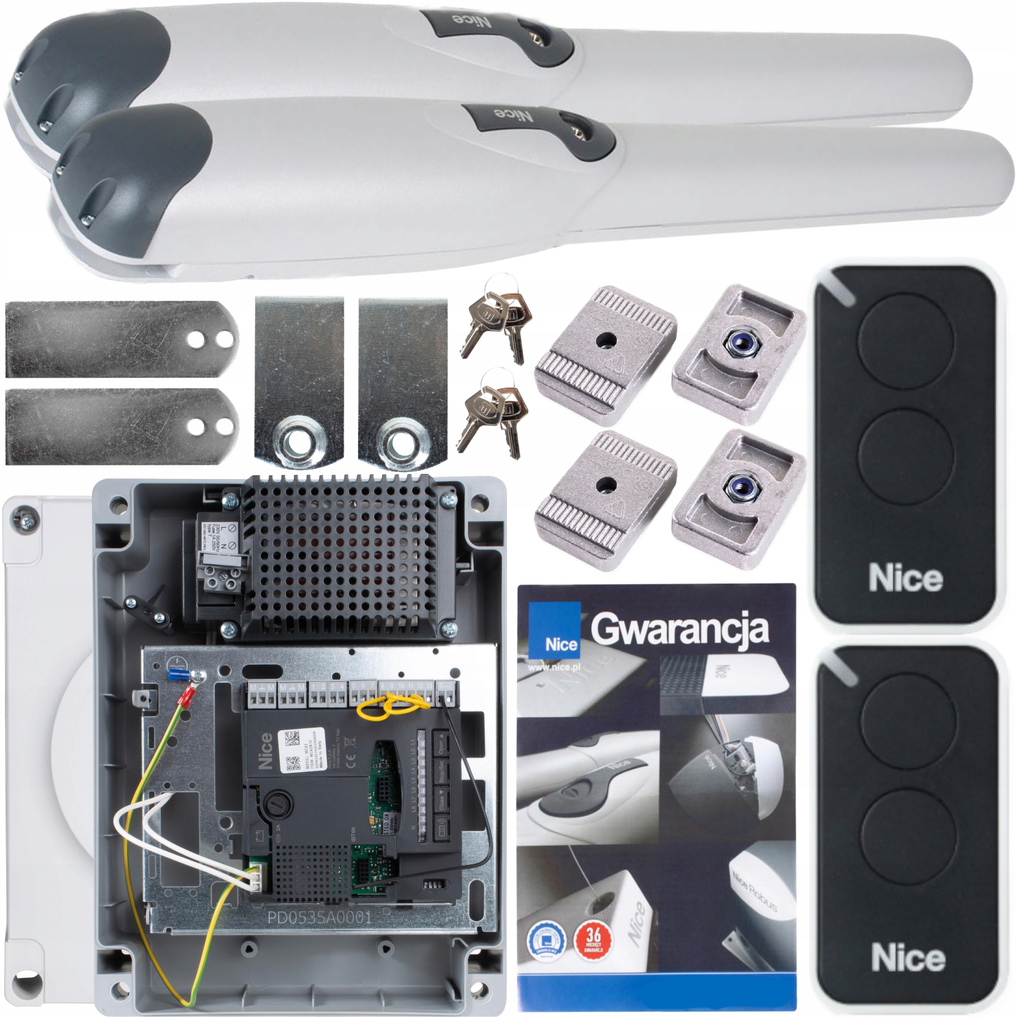Sada pro automatizaci brány Nice Wingo 2024, 2x Pilot INTI2